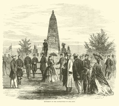 Monumento sul campo di battaglia di Bull Run, settembre 1862 da American School