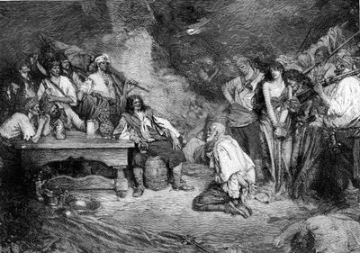 Morgan a Porto Bello dopo "Buccaneers and Marooners of the Spanish Main" di Howard Pyle da American School
