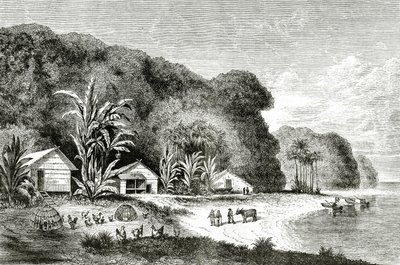 Foce del fiume Saigon, illustrazione da Una visita a Saigon di Walter Rose, pubblicata in Appletons Journal, 4 maggio 1872 da American School