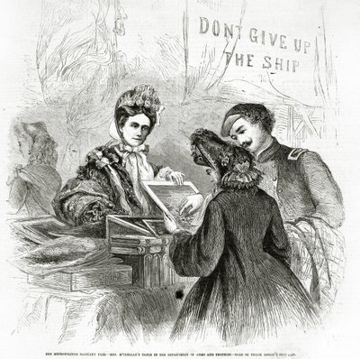 Il tavolo della signora McClellan alla "Fiera Sanitaria Metropolitana" da American School