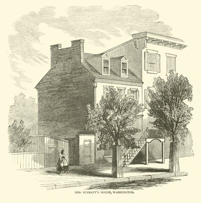 Casa di Mrs Surratt, Washington, aprile 1865 da American School