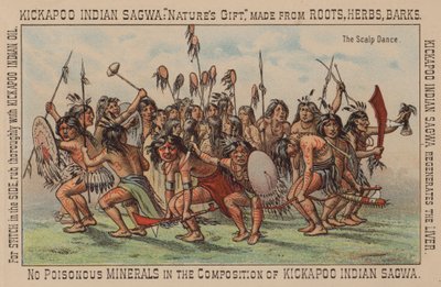 Danza dello scalpo dei nativi americani da American School