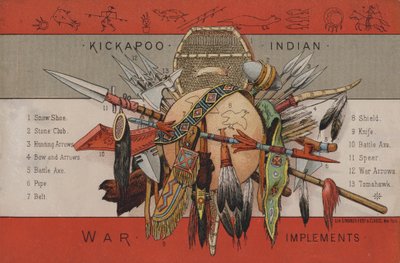 Strumenti di guerra dei nativi americani da American School