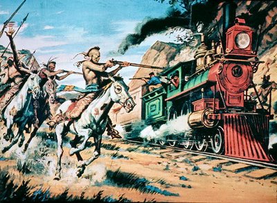 Guerrieri nativi americani attaccano il 