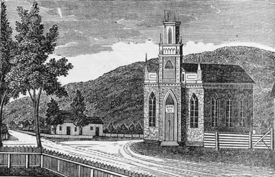 Veduta nord-est della chiesa episcopale, Kent, da 