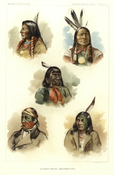Decorazione Facciale Ojibwa da American School