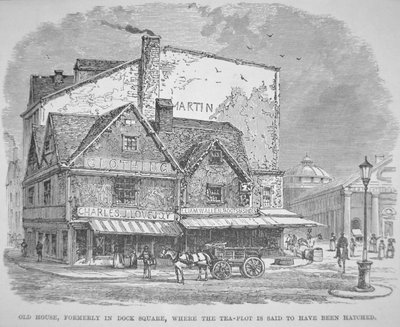 Vecchia casa, precedentemente in Dock Square, dove si dice sia stato concepito il complotto del tè da American School