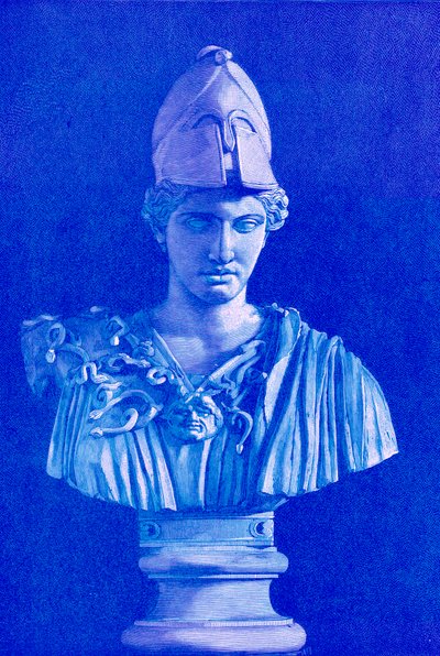Pallade Atena, illustrazione da History of Greece di Victor Duruy, pubblicato nel 1890 da American School
