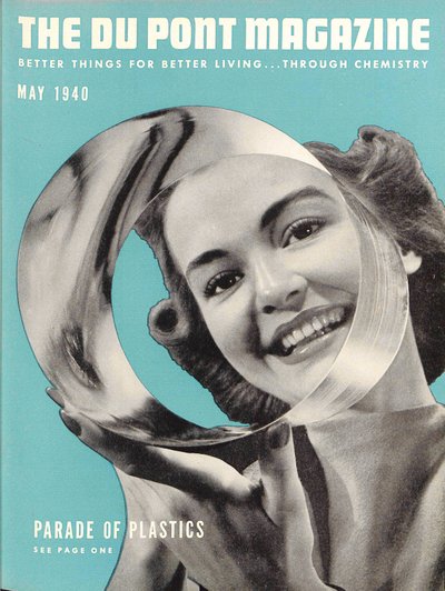 Parata delle plastiche, copertina della rivista DuPont, maggio 1940 da American School