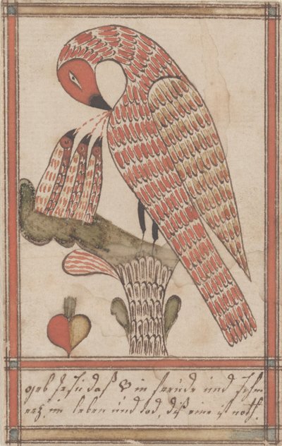 Pellicano nella sua pietà, c.1800 da American School