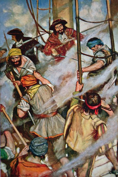 Pirati che abbordano una nave vittima da American School