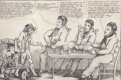 Cartone politico alla vigilia della guerra del 1812, c.1812 da American School
