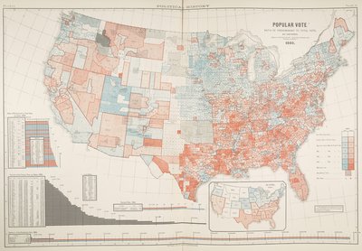 Mappa politica delle elezioni del 1880, Tavola 11, Gannett, Henry e Fletcher Hewes da American School