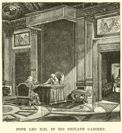 Papa Leone XIII, nel suo gabinetto privato da American School