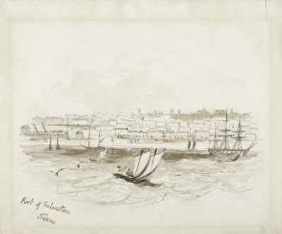 Porto di Galveston, Texas, fine 1800 da American School