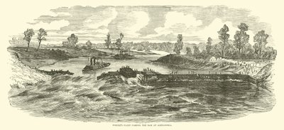 La flotta di Porter passa la diga ad Alexandria, maggio 1864 da American School