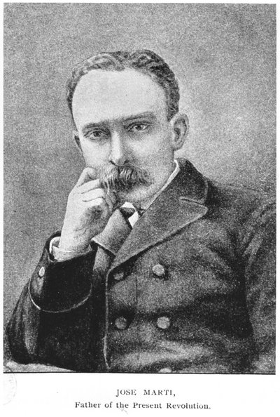 Ritratto di Jose Marti (1853-95) da The Story of Cuba di Murat Halstead, pubblicato nel 1898 da American School