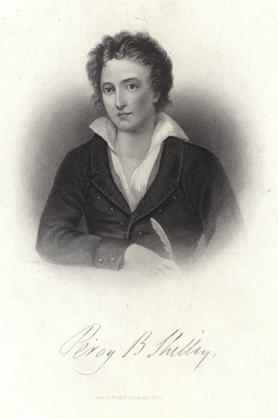 Ritratto di Percy Bysshe Shelley da American School