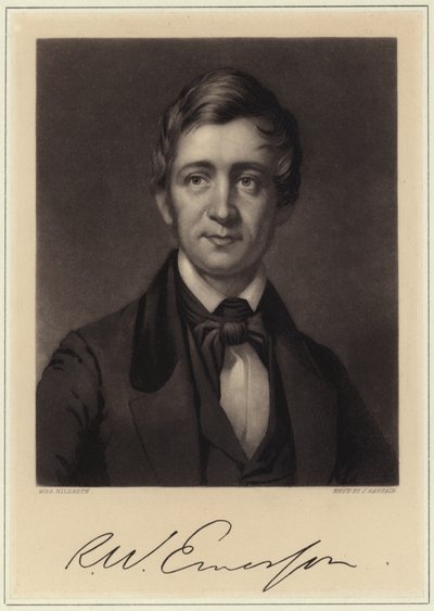 Ritratto di Ralph Waldo Emerson da American School
