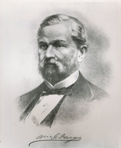 Ritratto di William George Fargo, co-fondatore della Wells Fargo & Co. da American School