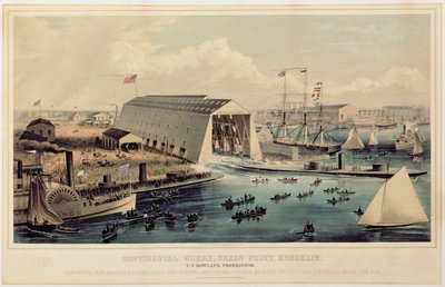 Poster pubblicitario per Continental Works, Greenpoint Brooklyn, pubblicato da Endicott & Co. da American School