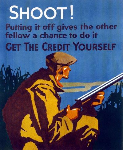 Poster pubblicato negli Stati Uniti dopo la Grande Depressione del 1929 per incoraggiare il risparmio e l