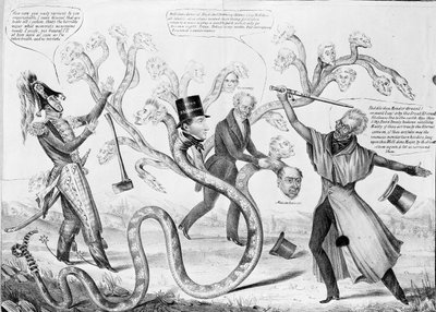 Il presidente Andrew Jackson (1767-1845) che uccide l