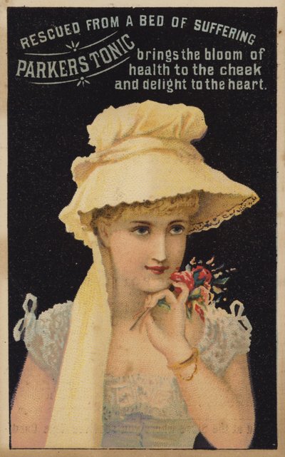Bella signora che annusa i fiori da American School