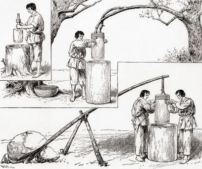 Modi primitivi di macinare il grano, da 