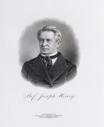Professor Joseph Henry (1797-1878) da un frontespizio di A Memorial of Joseph Henry, Washington, 1880 da American School