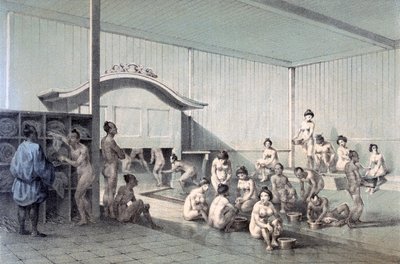 Bagno pubblico a Simoda, 1856 da American School