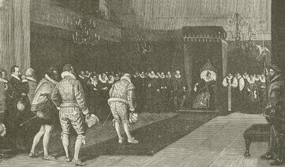 La regina Elisabetta riceve gli ambasciatori francesi dopo il massacro di San Bartolomeo da American School