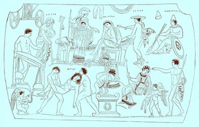 Riscatto di Ettore, illustrazione da History of Greece di Victor Duruy, pubblicato nel 1890 da American School