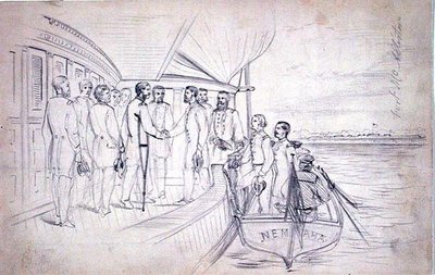 Ricevimento del Generale Sherman da parte del Generale Foster sul fiume Ogeechee da American School