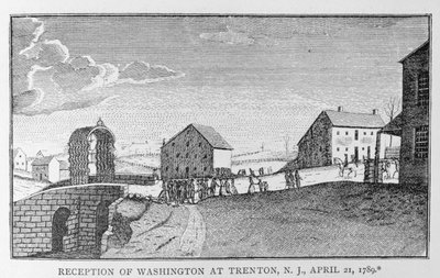 Accoglienza di Washington a Trenton, New Jersey, 21 aprile 1789, da 