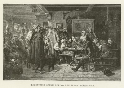 Scena di reclutamento durante la Guerra dei Sette Anni da American School