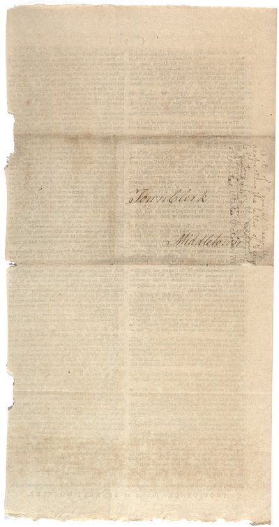 Risoluzioni che stampano la proposta di emendamenti alla Costituzione dello Stato di New York, ottobre 1788 da American School
