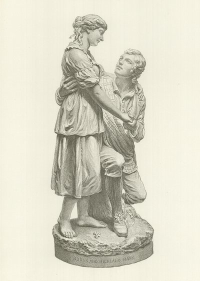 Robert Burns e Highland Mary (incisione) da American School
