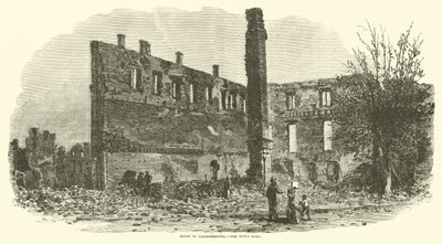 Rovine di Chambersburg, il Municipio, settembre 1864 da American School