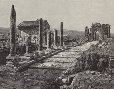 Rovine della città romano-berbera di Timgad (antica Thamugas), Algeria da American School