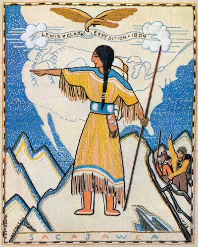 Sacajawea nella spedizione di Lewis e Clark da American School