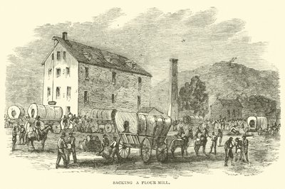 Saccheggio di un mulino, luglio 1864 da American School