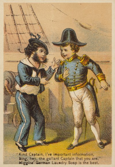 Marinaio e capitano in mare da American School