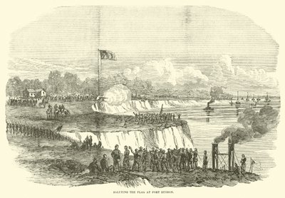 Saluto alla bandiera a Port Hudson, luglio 1863 da American School