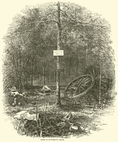 Scena della morte di McPherson, luglio 1864 da American School