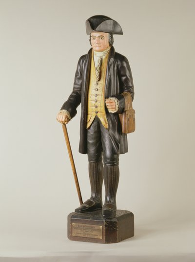 Scultura di Diedrich Knickerbocker che si trovava nella Knickerbocker Hall a New York City, c.1850-67 da American School