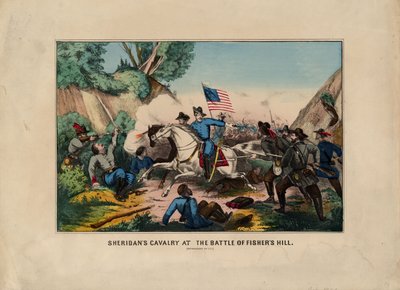 La cavalleria di Sheridan alla Battaglia di Fishers Hill (Valle dello Shenandoah) da American School