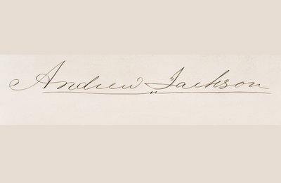 Firma di Andrew Jackson da American School