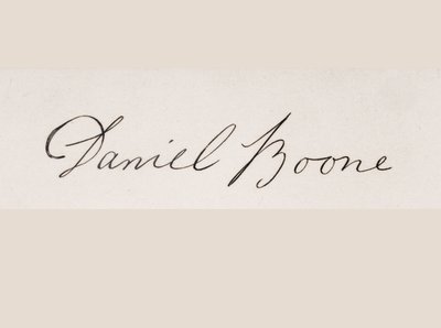 Firma di Daniel Boone da American School