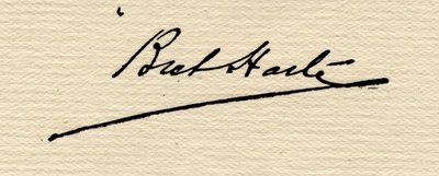 Firma di Francis Bret Harte (1839-1902) da American School